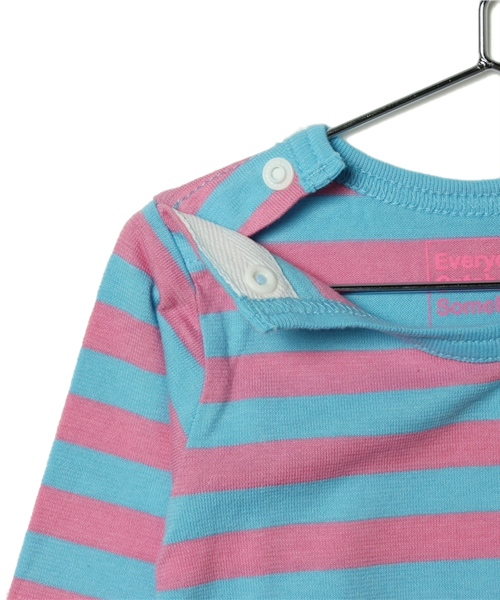 こども ビームス（コドモビームス）の「こども ビームス / "Daily Cut" 薄手ボーダー ロンパース (70～80)（ロンパース・キッズ・グレー/ブラウン/グリーン/ブルー系その他/その他1・70/80）」の7枚目の写真