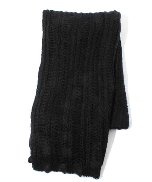 WEGO（ウィゴー）の「WEGO/ロングニットマフラー（マフラー・レディース・アイボリー/ブラック/グレー/サックスブルー/ピンク・FREE）」の9枚目の写真