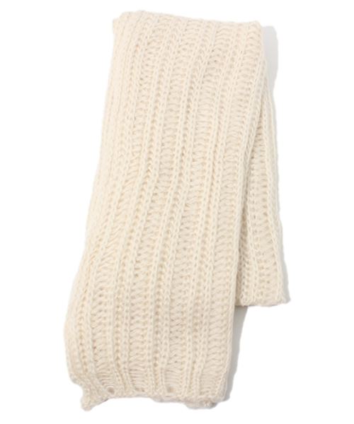 WEGO（ウィゴー）の「WEGO/ロングニットマフラー（マフラー・レディース・アイボリー/ブラック/グレー/サックスブルー/ピンク・FREE）」の2枚目の写真