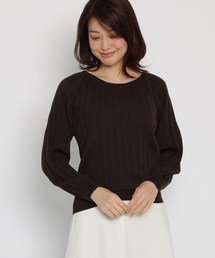 【洗える】プリーツ編みニット