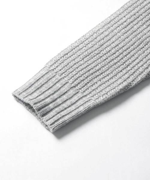 THE CASUAL（カジュアル）の「アクリル畦編みクルーネックニット（ニット/セーター・メンズ・ブラック/ネイビー/レッド/アイボリー/ホワイト系その他/ブラック系その他/杢グレー/キャメル/ブラック系その他2・M/L）」の19枚目の写真