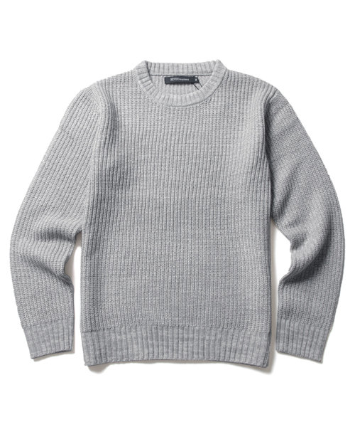 THE CASUAL（カジュアル）の「アクリル畦編みクルーネックニット（ニット/セーター・メンズ・ブラック/ネイビー/レッド/アイボリー/ホワイト系その他/ブラック系その他/杢グレー/キャメル/ブラック系その他2・M/L）」の15枚目の写真