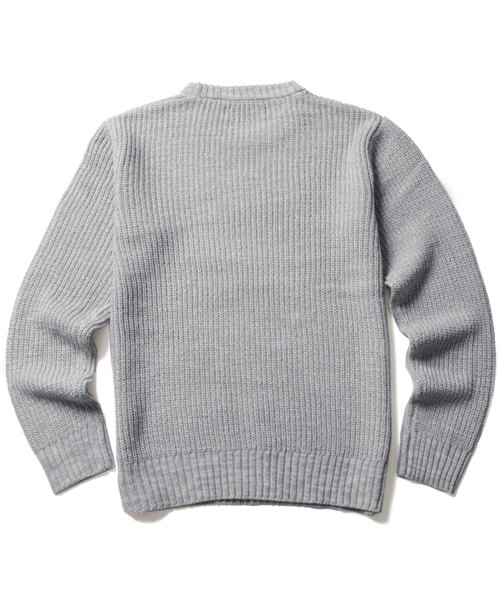 THE CASUAL（カジュアル）の「アクリル畦編みクルーネックニット（ニット/セーター・メンズ・ブラック/ネイビー/レッド/アイボリー/ホワイト系その他/ブラック系その他/杢グレー/キャメル/ブラック系その他2・M/L）」の16枚目の写真