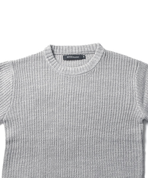 THE CASUAL（カジュアル）の「アクリル畦編みクルーネックニット（ニット/セーター・メンズ・ブラック/ネイビー/レッド/アイボリー/ホワイト系その他/ブラック系その他/杢グレー/キャメル/ブラック系その他2・M/L）」の17枚目の写真