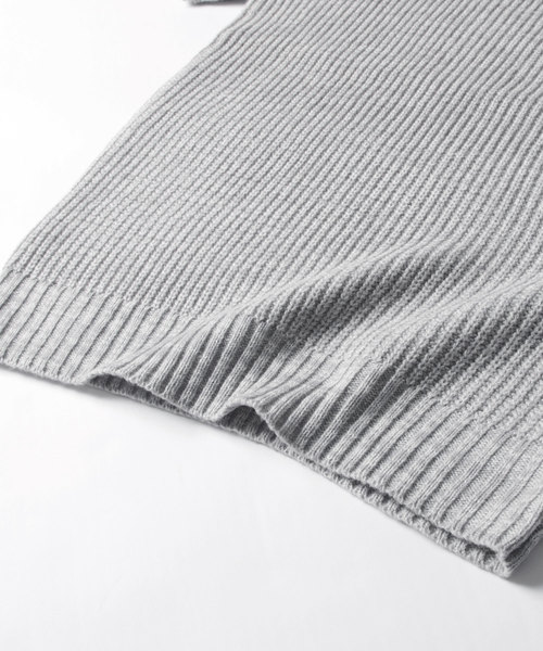 THE CASUAL（カジュアル）の「アクリル畦編みクルーネックニット（ニット/セーター・メンズ・ブラック/ネイビー/レッド/アイボリー/ホワイト系その他/ブラック系その他/杢グレー/キャメル/ブラック系その他2・M/L）」の18枚目の写真