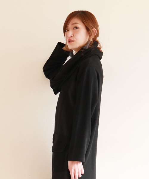 Sawa a la mode（サワアラモード）の「シンプルなコットンワンピースとスヌードのセット（ワンピース・レディース・ブラック・FREE）」の19枚目の写真