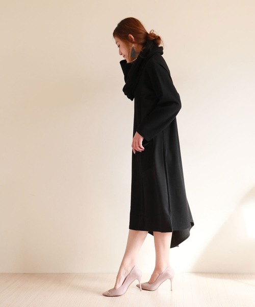 Sawa a la mode（サワアラモード）の「シンプルなコットンワンピースとスヌードのセット（ワンピース・レディース・ブラック・FREE）」の20枚目の写真