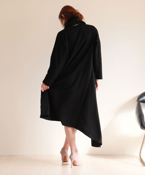 Sawa a la mode（サワアラモード）の「シンプルなコットンワンピースとスヌードのセット（ワンピース・レディース・ブラック・FREE）」の4枚目の写真