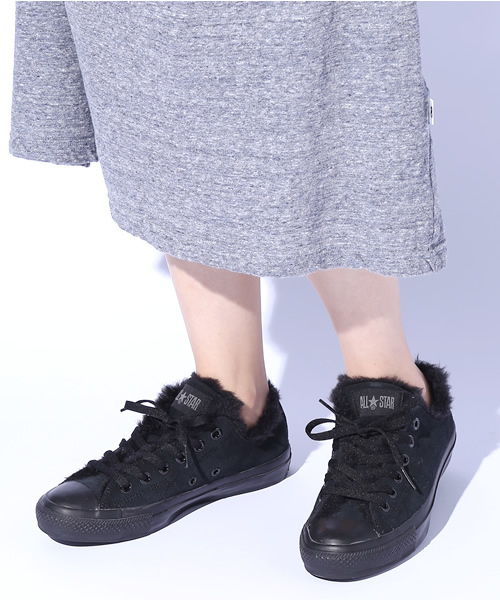 CONVERSE（コンバース）の「ALL STAR BOA-SLIP (OS) OX / オールスターボアスリップ (OS) OX（スニーカー・レディース・ブラック×ブラック・3/3.5/4/4.5/5/5.5/6）」の4枚目の写真