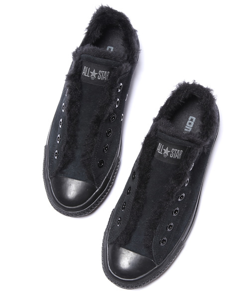 CONVERSE（コンバース）の「ALL STAR BOA-SLIP (OS) OX / オールスターボアスリップ (OS) OX（スニーカー・レディース・ブラック×ブラック・3/3.5/4/4.5/5/5.5/6）」の5枚目の写真