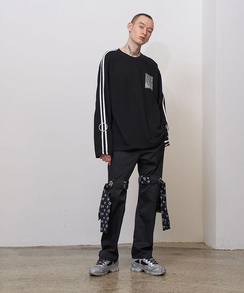 OY(オーワイ)の「スリーブライン長袖Tシャツ/カットソー(Tシャツ/カットソー・メンズ・ホワイト/ブラック/オレンジ・FREE)」の17枚目の写真