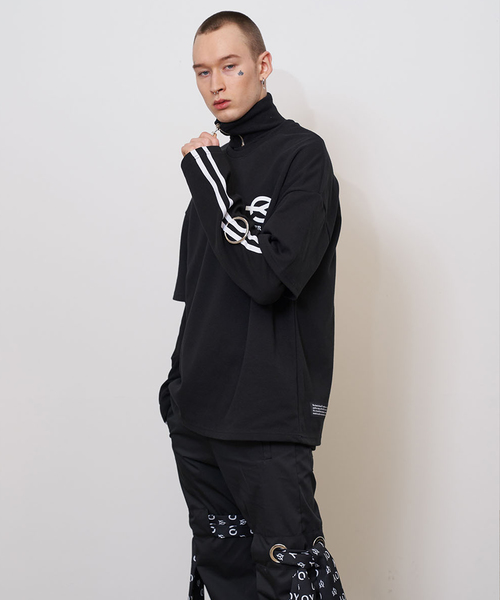 OY(オーワイ)の「スリーブライン長袖Tシャツ/カットソー(Tシャツ/カットソー・メンズ・ホワイト/ブラック/オレンジ・FREE)」の11枚目の写真