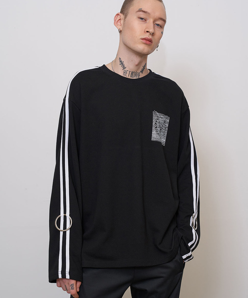 OY(オーワイ)の「スリーブライン長袖Tシャツ/カットソー(Tシャツ/カットソー・メンズ・ホワイト/ブラック/オレンジ・FREE)」の14枚目の写真