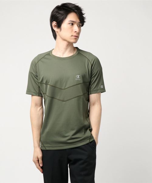Champion（チャンピオン）の「チャンピオン T-SHIRT C3-PS306（Tシャツ/カットソー・メンズ・ブラウン/ネイビー/ライトグレー・M/L/XL）」の3枚目の写真