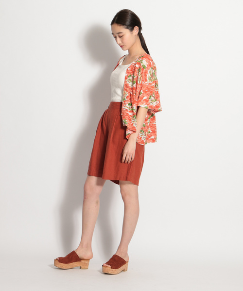 niko and...（ニコアンド）の「POPアロハVネックフレアブラウス（シャツ/ブラウス・レディース・アイボリー/ブラック/ネイビー/イエロー/レッド・MEDIUM/LARGE）」の7枚目の写真