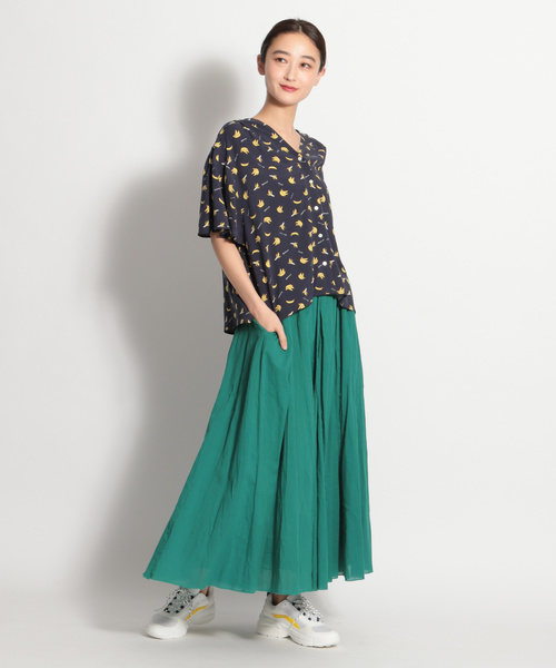 niko and...（ニコアンド）の「POPアロハVネックフレアブラウス（シャツ/ブラウス・レディース・アイボリー/ブラック/ネイビー/イエロー/レッド・MEDIUM/LARGE）」の10枚目の写真