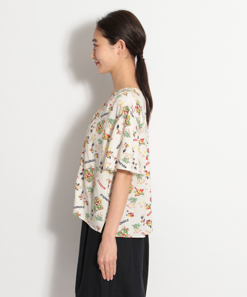 niko and...（ニコアンド）の「POPアロハVネックフレアブラウス（シャツ/ブラウス・レディース・アイボリー/ブラック/ネイビー/イエロー/レッド・MEDIUM/LARGE）」の12枚目の写真