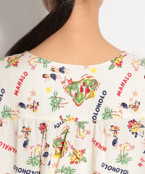 niko and...（ニコアンド）の「POPアロハVネックフレアブラウス（シャツ/ブラウス・レディース・アイボリー/ブラック/ネイビー/イエロー/レッド・MEDIUM/LARGE）」の18枚目の写真