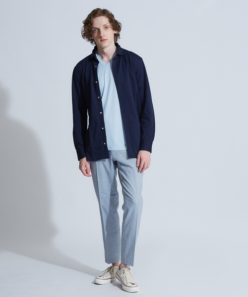ABAHOUSE(アバハウス)の「【Recency of Mine】36G Silkyサッカージャージーシャツ(シャツ/ブラウス・メンズ・ネイビー/ダークネイビー・46/50/48/44)」の3枚目の写真