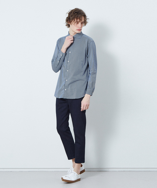 ABAHOUSE(アバハウス)の「【Recency of Mine】36G Silkyサッカージャージーシャツ(シャツ/ブラウス・メンズ・ネイビー/ダークネイビー・46/50/48/44)」の13枚目の写真