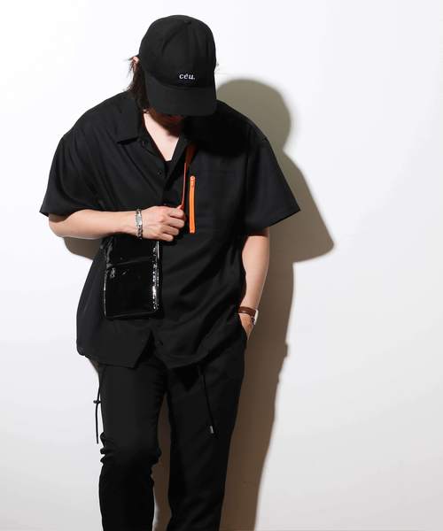 YARD PLUS(ヤードプリュス)の「【MB LABO×YARD PLUS】 ジップシャツジャケット(シャツ/ブラウス・メンズ・ブラック・LARGE/MEDIUM)」の6枚目の写真