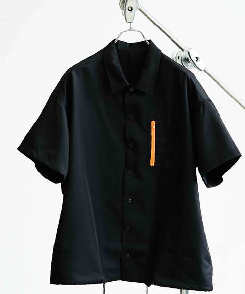 YARD PLUS(ヤードプリュス)の「【MB LABO×YARD PLUS】 ジップシャツジャケット(シャツ/ブラウス・メンズ・ブラック・LARGE/MEDIUM)」の4枚目の写真