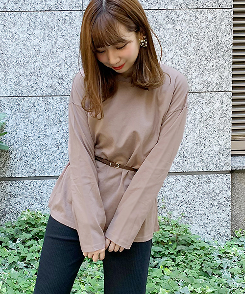apres jour（アプレジュール）の「ベーシックロングＴシャツ【ZOZOTOWN限定アイテム】（Tシャツ/カットソー・レディース・ダークブラウン/オフホワイト/モカ/ライトベージュ・フリー）」の3枚目の写真