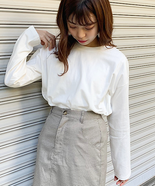 apres jour（アプレジュール）の「ベーシックロングＴシャツ【ZOZOTOWN限定アイテム】（Tシャツ/カットソー・レディース・ダークブラウン/オフホワイト/モカ/ライトベージュ・フリー）」の5枚目の写真