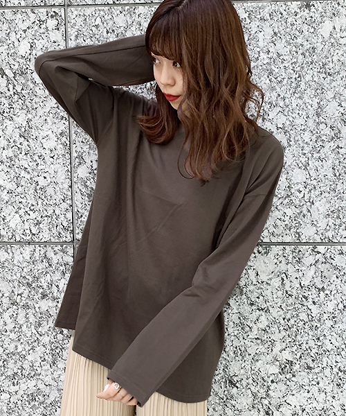 apres jour（アプレジュール）の「ベーシックロングＴシャツ【ZOZOTOWN限定アイテム】（Tシャツ/カットソー・レディース・ダークブラウン/オフホワイト/モカ/ライトベージュ・フリー）」の9枚目の写真