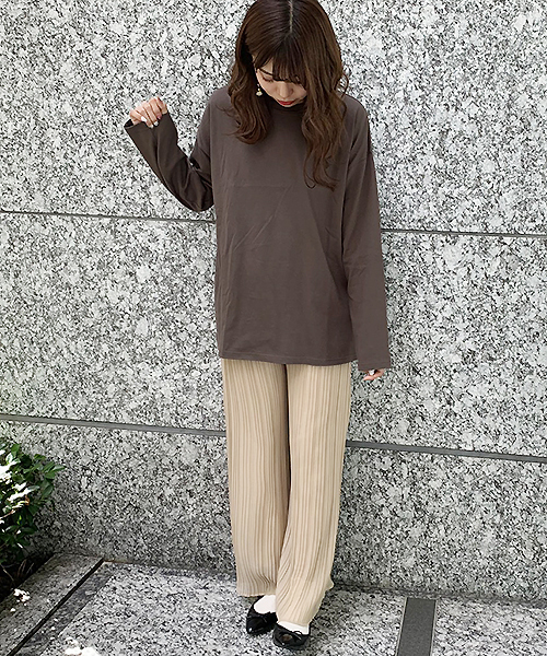 apres jour（アプレジュール）の「ベーシックロングＴシャツ【ZOZOTOWN限定アイテム】（Tシャツ/カットソー・レディース・ダークブラウン/オフホワイト/モカ/ライトベージュ・フリー）」の12枚目の写真