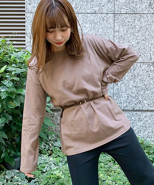 apres jour（アプレジュール）の「ベーシックロングＴシャツ【ZOZOTOWN限定アイテム】（Tシャツ/カットソー・レディース・ダークブラウン/オフホワイト/モカ/ライトベージュ・フリー）」の13枚目の写真