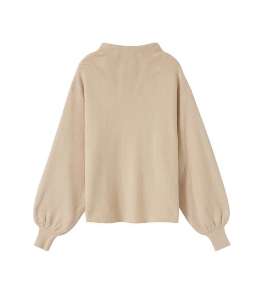 Newlyme（ニューリーミー）の「ボトルネックリブニットトップス（ニット/セーター・レディース・ベージュ/オフホワイト/グレー/ボルドー/ブラック・MEDIUM/LARGE）」の7枚目の写真