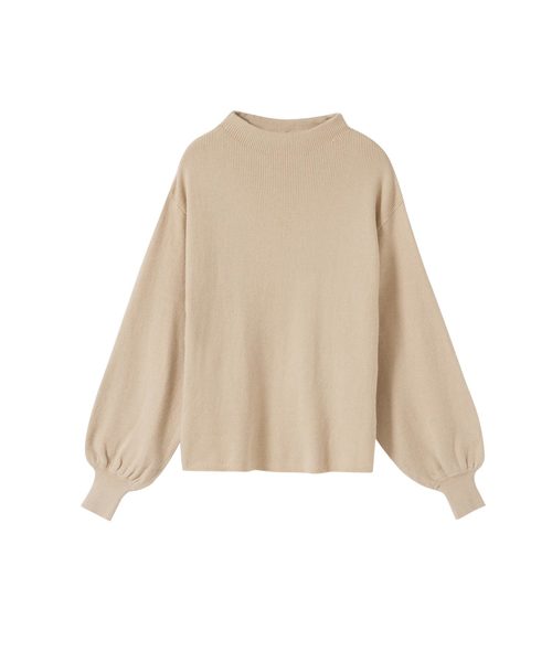 Newlyme（ニューリーミー）の「ボトルネックリブニットトップス（ニット/セーター・レディース・ベージュ/オフホワイト/グレー/ボルドー/ブラック・MEDIUM/LARGE）」の19枚目の写真