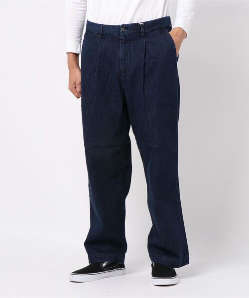 STANDARD MADE(スタンダードメイド)の「【RICCARDO METHA】リカルド メッサ DENIM 1TUCK WIDE TROUSERS デニム ワンタック ワイド トラウザース(デニムパンツ)」|インディゴブルー