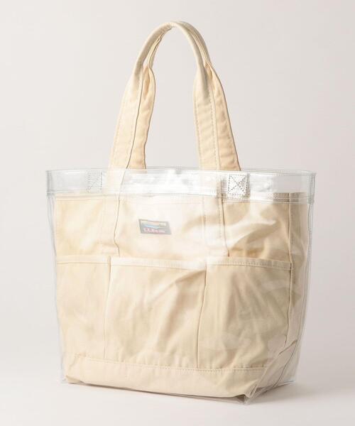 green label relaxing（グリーンレーベルリラクシング）の「[別注][エルエルビーン]L.L.Bean SC PVC MID トートバッグ（トートバッグ・レディース・ベージュ/ネイビー/オフホワイト/オリーブ・FREE）」の6枚目の写真