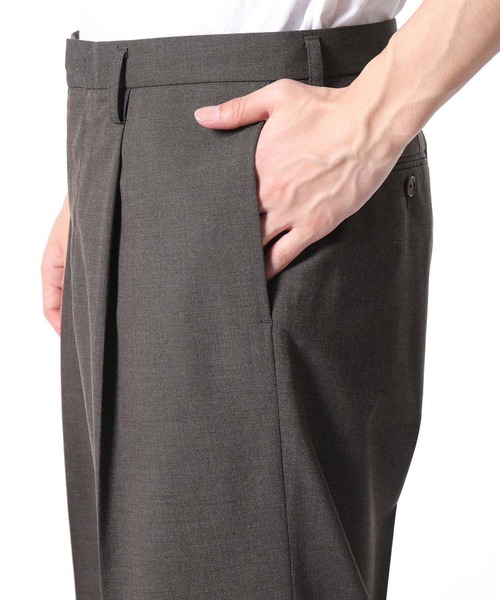 ADAM ET ROPE'(アダムエロペ)の「【Carreman】ワイドスラックス(スラックス・メンズ・ブラック/ブラウン系その他/グレー/イエロー系その他3・S/M/L)」の8枚目の写真