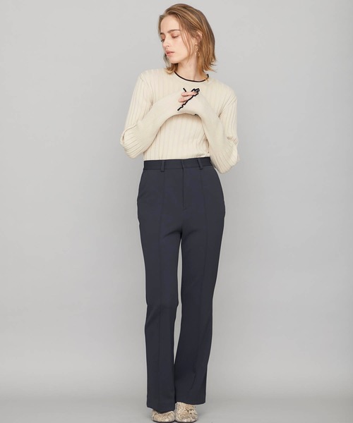 STUDIOUS(ステュディオス)の「【STUDIOUS】ウォッシャブルフレアパンツ(その他パンツ・レディース・ブラック/ベージュ/ダークブラウン・1/2)」の8枚目の写真