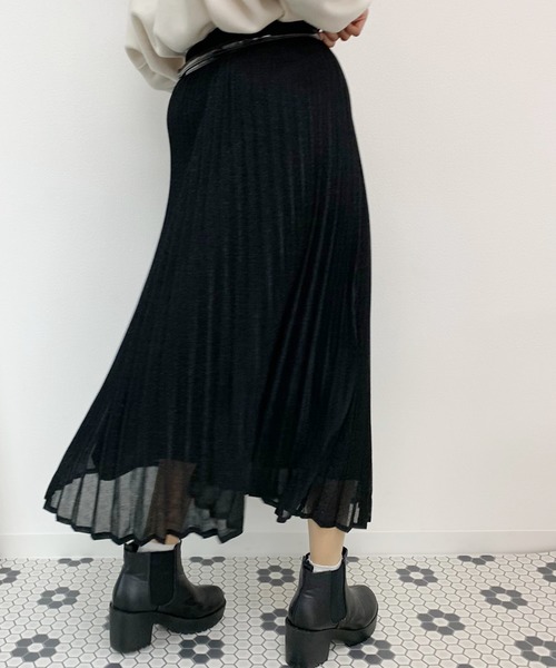 apres jour（アプレジュール）の「プリーツラメクロススカート【ZOZOTOWN限定アイテム】（スカート・レディース・ブラック/ピンクベージュ・フリー）」の11枚目の写真