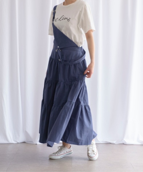 ABITOKYO（アビトーキョー）の「サロペット風ティアードワンピース