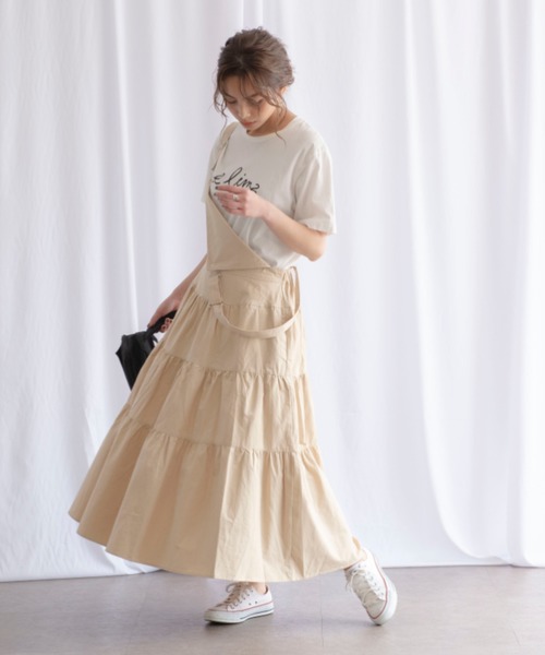 ABITOKYO（アビトーキョー）の「サロペット風ティアードワンピース