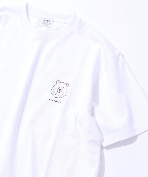 coen（コーエン）の「【女性にもオススメ】コーエンベアプリントTシャツ（Tシャツ/カットソー・メンズ・ホワイト/ベージュ/ライム/ブラック/ネイビー・LARGE/X-LARGE/MEDIUM/SMALL）」の12枚目の写真