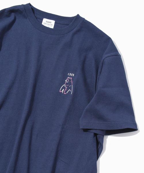 coen（コーエン）の「【女性にもオススメ】コーエンベアプリントTシャツ（Tシャツ/カットソー・メンズ・ホワイト/ベージュ/ライム/ブラック/ネイビー・LARGE/X-LARGE/MEDIUM/SMALL）」の19枚目の写真