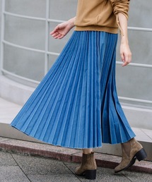 Munich | TCデニム&ツイルプリーツスカート(スカート)