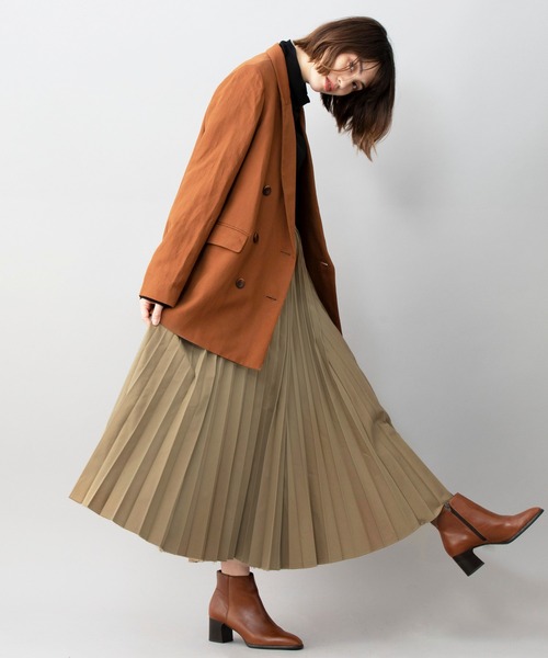 Munich（ミューニック）の「TCデニム&ツイルプリーツスカート（スカート・レディース・ベージュ/カーキ/ブルー・S）」の12枚目の写真