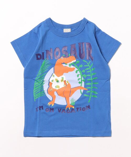 DILASH(ディラッシュ)の「半袖Tシャツ(Tシャツ/カットソー・キッズ・ブルー/オフホワイト・110/80/140/90/100/130)」の2枚目の写真