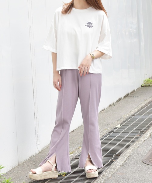 PairPair（ペアペア）の「アソートロールスリーブTシャツ（Tシャツ/カットソー・レディース・ホワイト/オフホワイト/スミクロ/ライトホワイト/アイボリー/ライトブルー・FREE）」の8枚目の写真