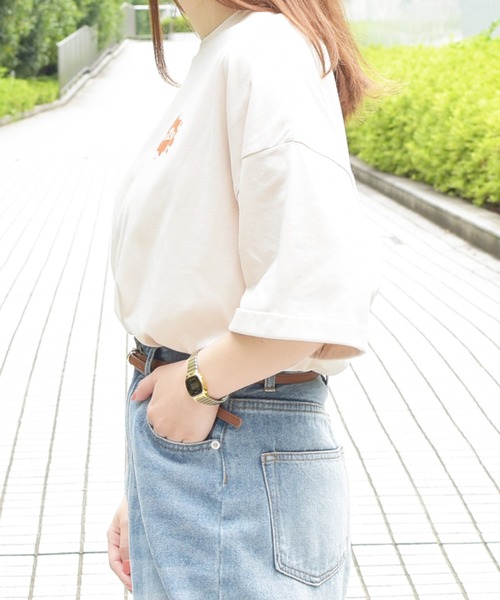 PairPair（ペアペア）の「アソートロールスリーブTシャツ（Tシャツ/カットソー・レディース・ホワイト/オフホワイト/スミクロ/ライトホワイト/アイボリー/ライトブルー・FREE）」の15枚目の写真