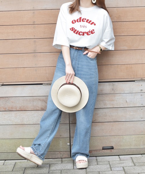 PairPair（ペアペア）の「アソートロールスリーブTシャツ（Tシャツ/カットソー・レディース・ホワイト/オフホワイト/スミクロ/ライトホワイト/アイボリー/ライトブルー・FREE）」の18枚目の写真