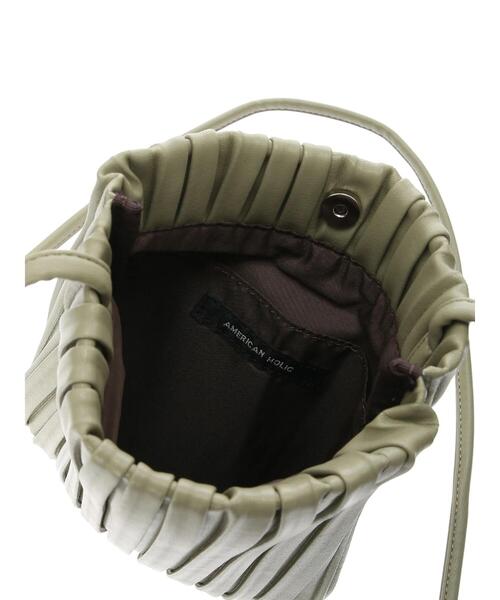 AMERICAN HOLIC（アメリカンホリック）の「プリーツショルダーバッグ　＊（トートバッグ・レディース・ブラック/オリーブ/シルバー系その他・FREE）」の11枚目の写真