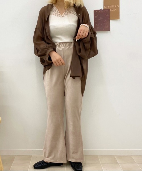 apres jour（アプレジュール）の「ベロアイージーパンツ【ZOZOTOWN限定アイテム】（その他パンツ・レディース・ラベンダー/ライトベージュ/アイボリー/モカ・X-SMALL/MEDIUM/SMALL）」の16枚目の写真